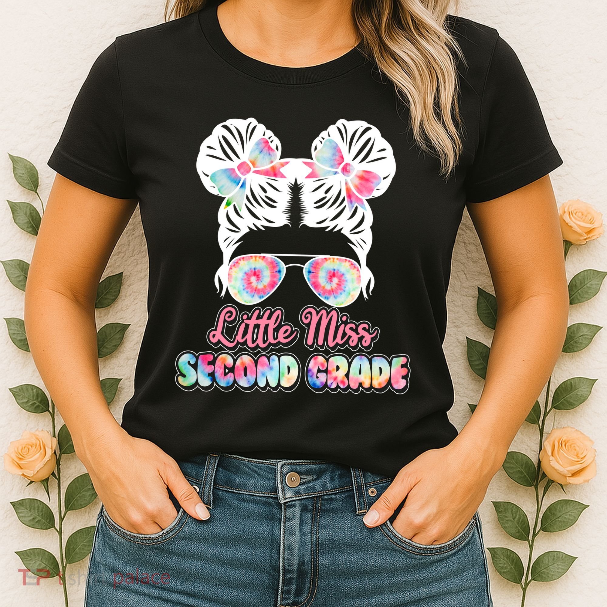 Cute Tie Dye Little Miss Second Grade Women's T-Shirt