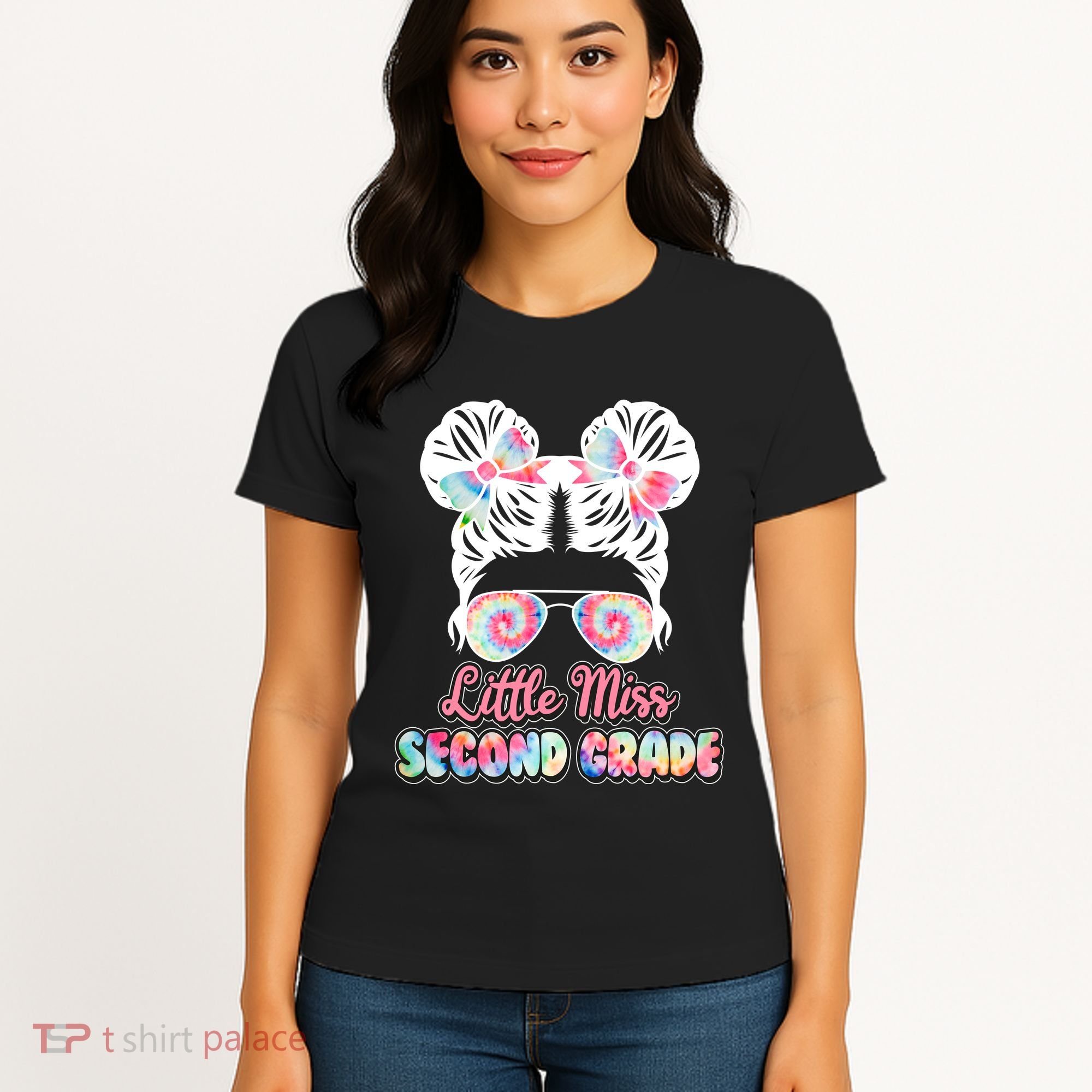 Cute Tie Dye Little Miss Second Grade Women's T-Shirt
