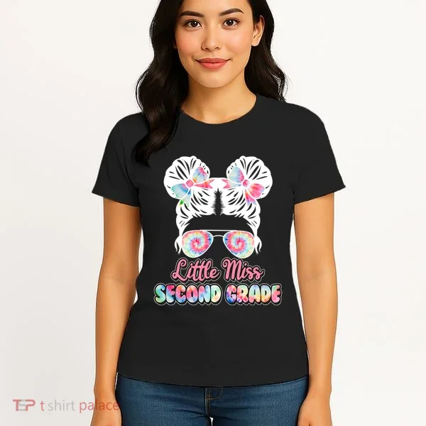 Cute Tie Dye Little Miss Second Grade Women's T-Shirt