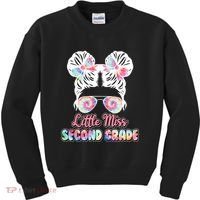 Cute Tie Dye Little Miss Second Grade Kids Sweatshirt thumb 0