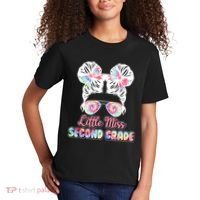 Cute Tie Dye Little Miss Second Grade Kids T-Shirt thumb 2