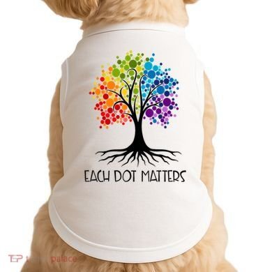 Colorful Tree Each Dot Matters Dot Day Polka Dot Gift Doggie Tank