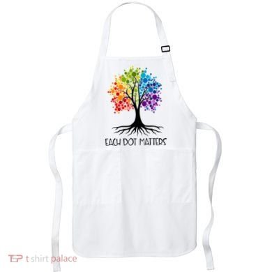 Colorful Tree Each Dot Matters Dot Day Polka Dot Gift Apron