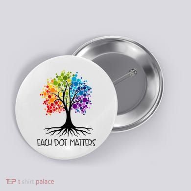 Colorful Tree Each Dot Matters Dot Day Polka Dot Gift Button