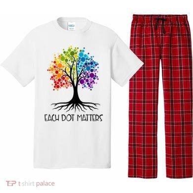 Colorful Tree Each Dot Matters Dot Day Polka Dot Gift Pajama Set