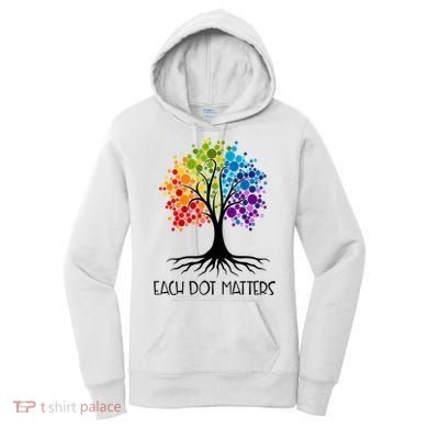Colorful Tree Each Dot Matters Dot Day Polka Dot Gift Women's Hoodie