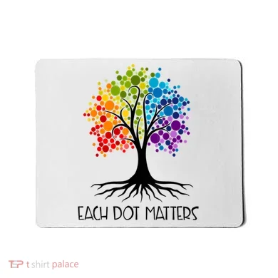Colorful Tree Each Dot Matters Dot Day Polka Dot Gift Mousepad