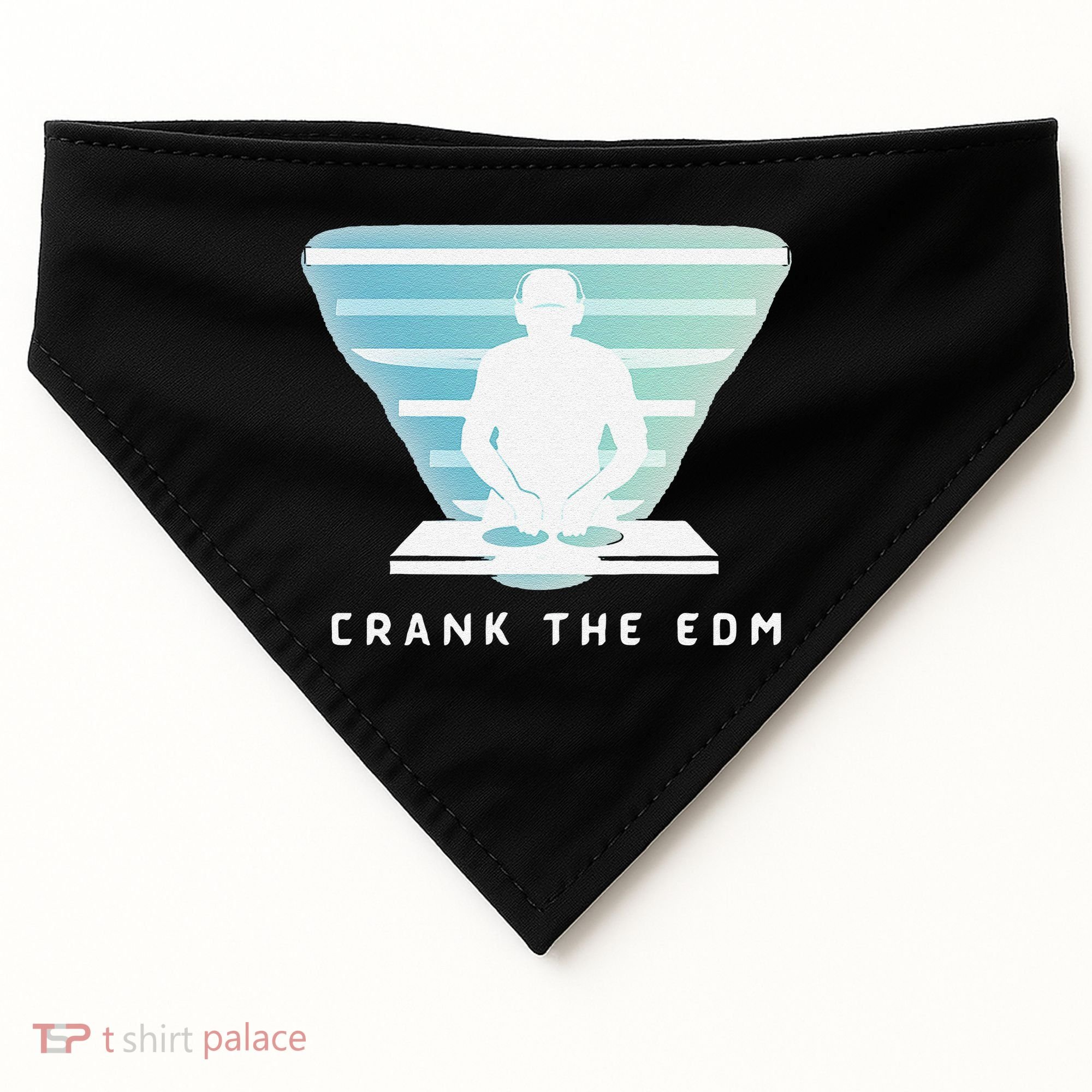 Crank The Edm Electronic Dance Music Humor USA-Made Doggie Bandana