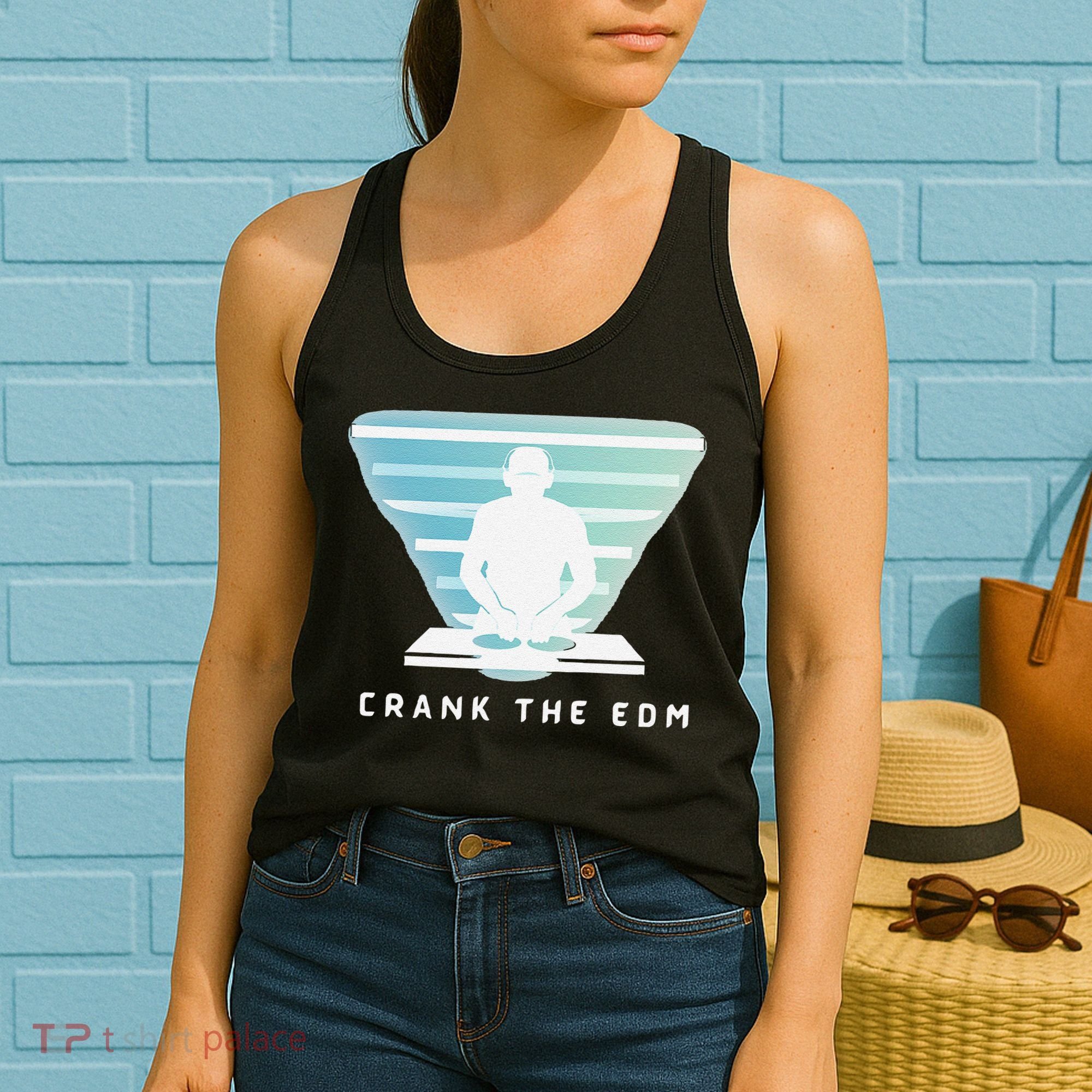 Crank The Edm Electronic Dance Music Humor Women's Tank Top