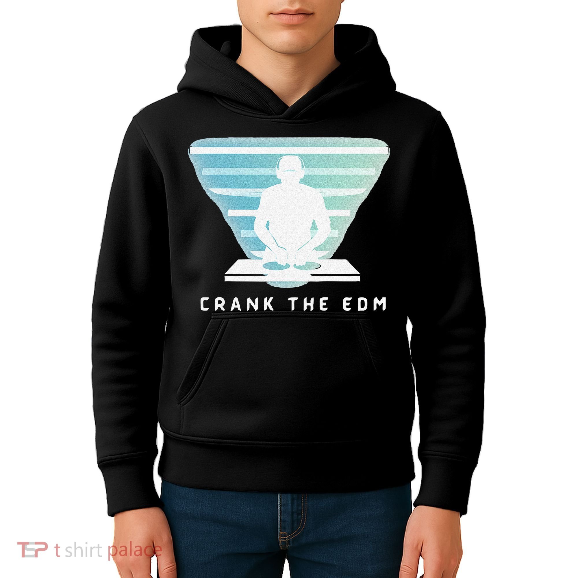 Crank The Edm Electronic Dance Music Humor Kids Hoodie