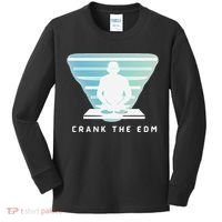 Crank The Edm Electronic Dance Music Humor Kids Long Sleeve Shirt thumb 0
