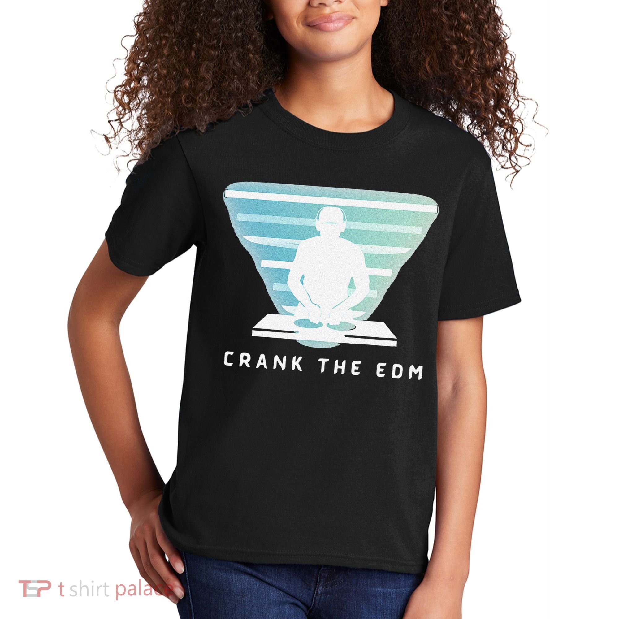 Crank The Edm Electronic Dance Music Humor Kids T-Shirt