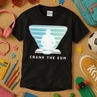 Crank The Edm Electronic Dance Music Humor Kids T-Shirt thumb 3