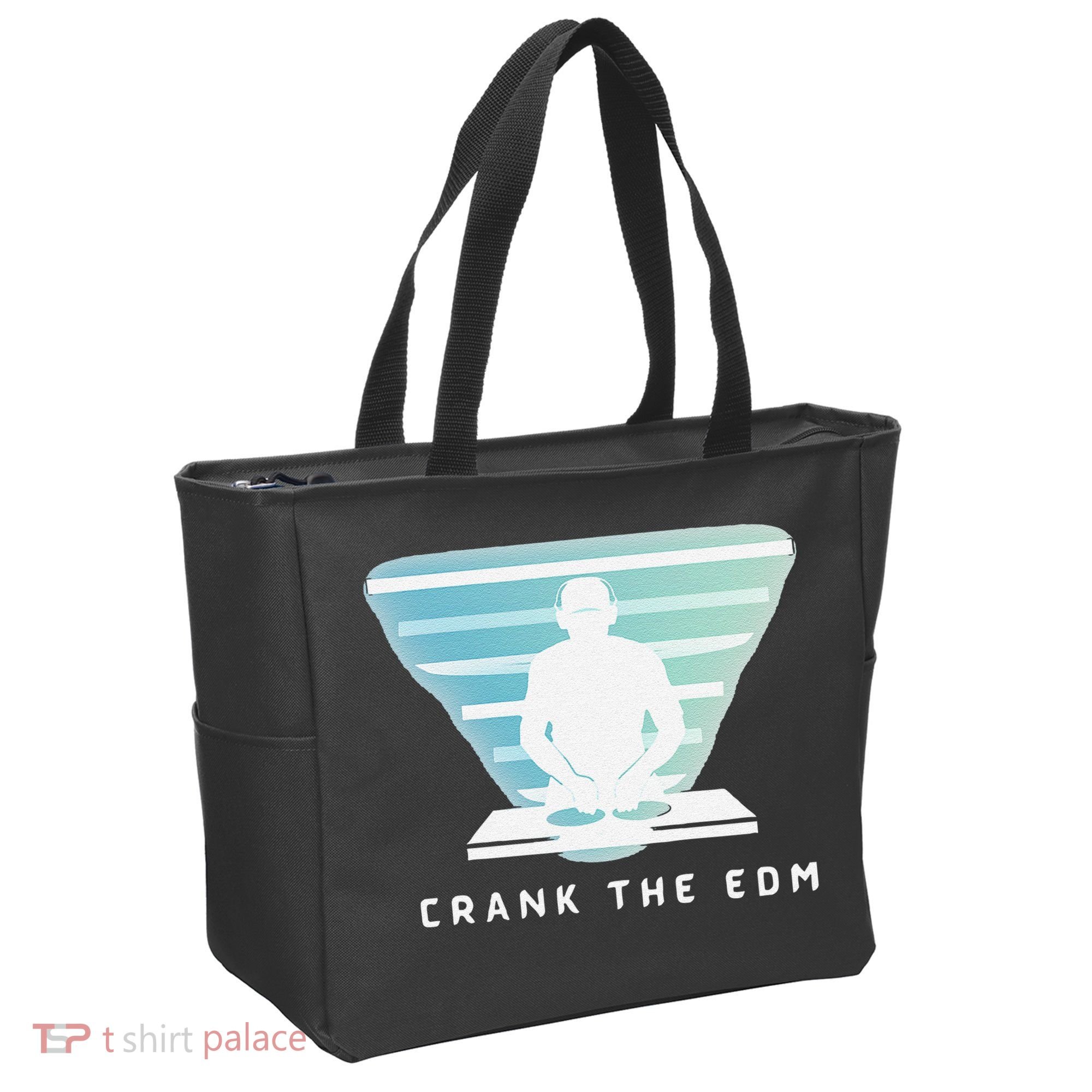 Crank The Edm Electronic Dance Music Humor Tote Bag