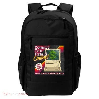 Commit Tax Fraud Online! Distressed Retro Video Game Box Art Backpack