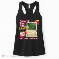 Commit Tax Fraud Online! Distressed Retro Video Game Box Art Women's Tank Top thumb 0
