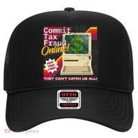 Commit Tax Fraud Online! Distressed Retro Video Game Box Art Hat thumb 0