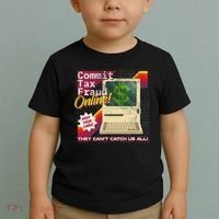 Commit Tax Fraud Online! Distressed Retro Video Game Box Art Toddler T-Shirt thumb 2