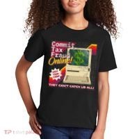 Commit Tax Fraud Online! Distressed Retro Video Game Box Art Kids T-Shirt thumb 2