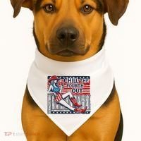 Chill The Fourth Out Funny 4th Of July USA-Made Doggie Bandana thumb 1