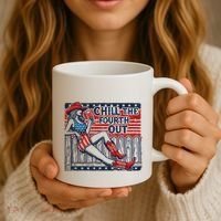 Chill The Fourth Out Funny 4th Of July Coffee Mug thumb 3