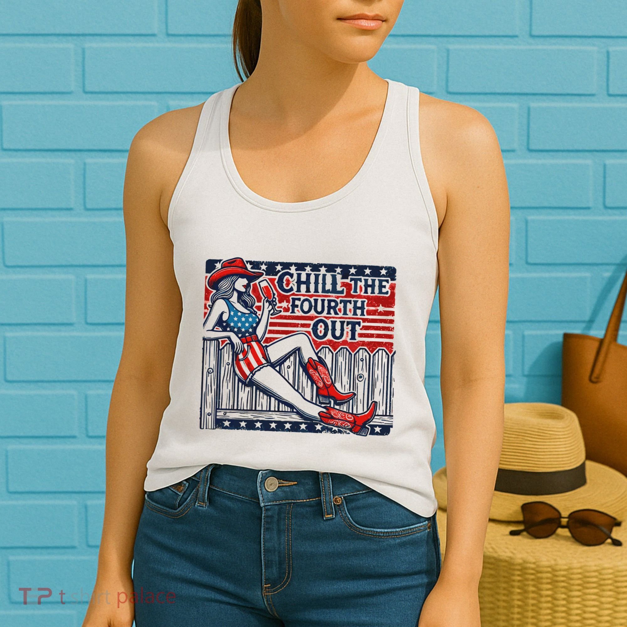 Chill The Fourth Out Funny 4th Of July Women's Tank Top