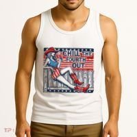 Chill The Fourth Out Funny 4th Of July Tank Top thumb 3