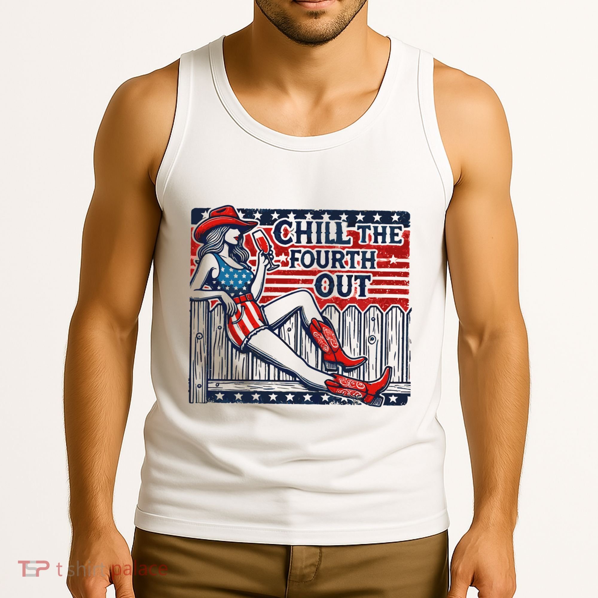 Chill The Fourth Out Funny 4th Of July Tank Top