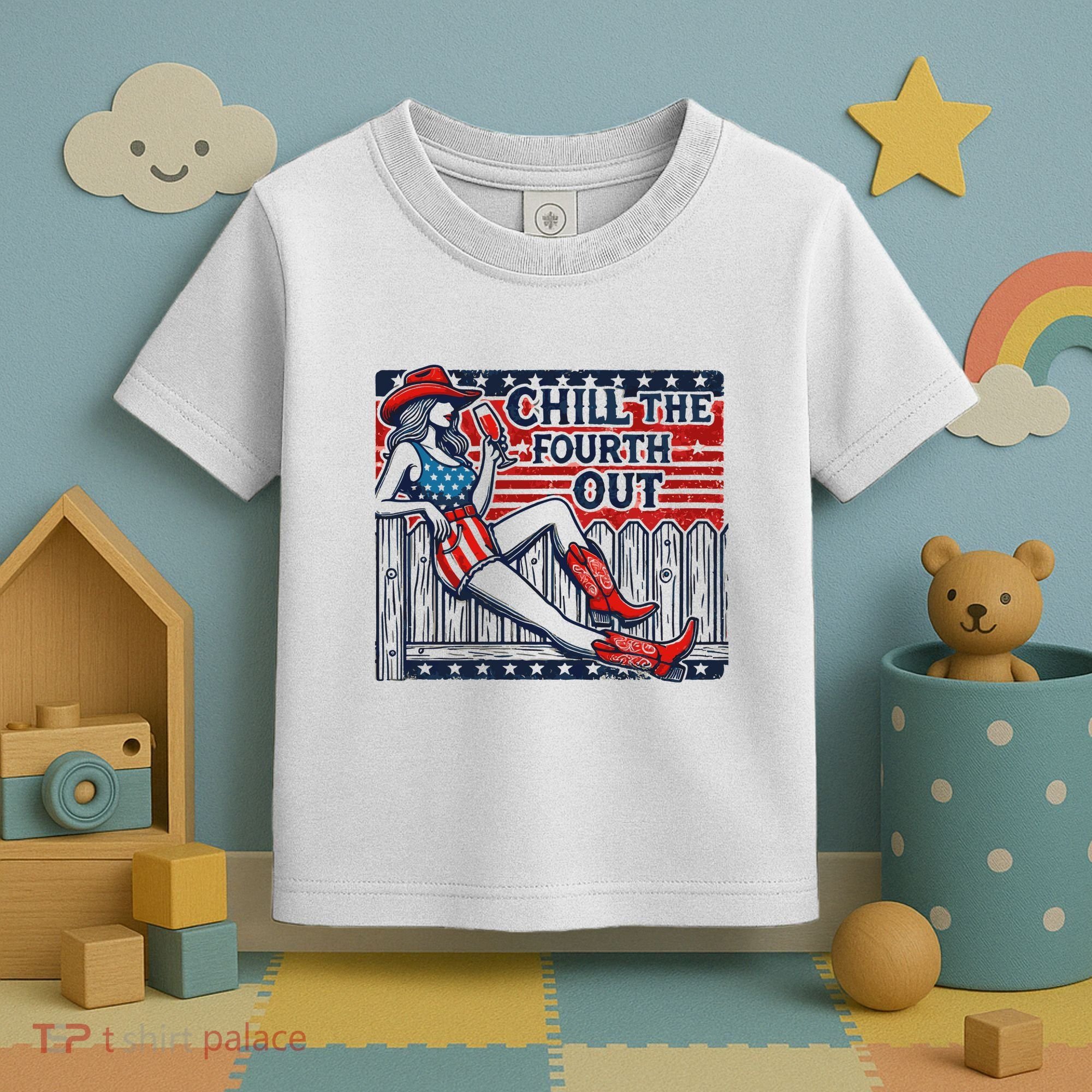 Chill The Fourth Out Funny 4th Of July Toddler T-Shirt