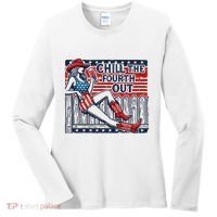 Chill The Fourth Out Funny 4th Of July Women's Long Sleeve Shirt thumb 0