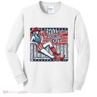 Chill The Fourth Out Funny 4th Of July Kids Long Sleeve Shirt thumb 0