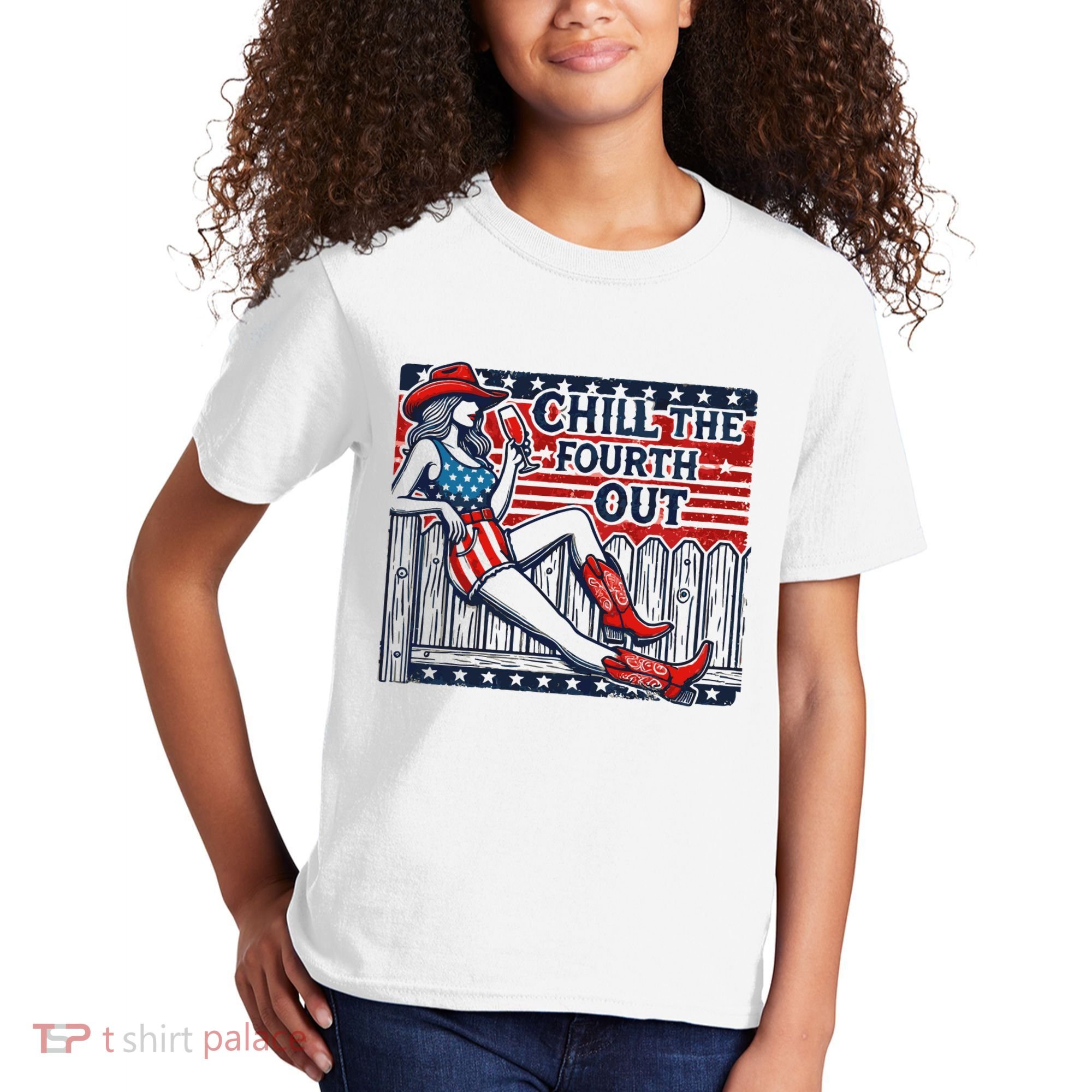 Chill The Fourth Out Funny 4th Of July Kids T-Shirt