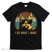 Cat Themed Funny I Do What I Want Cat T-Shirt thumb 0