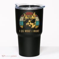 Cat Themed Funny I Do What I Want Cat Tumbler thumb 0