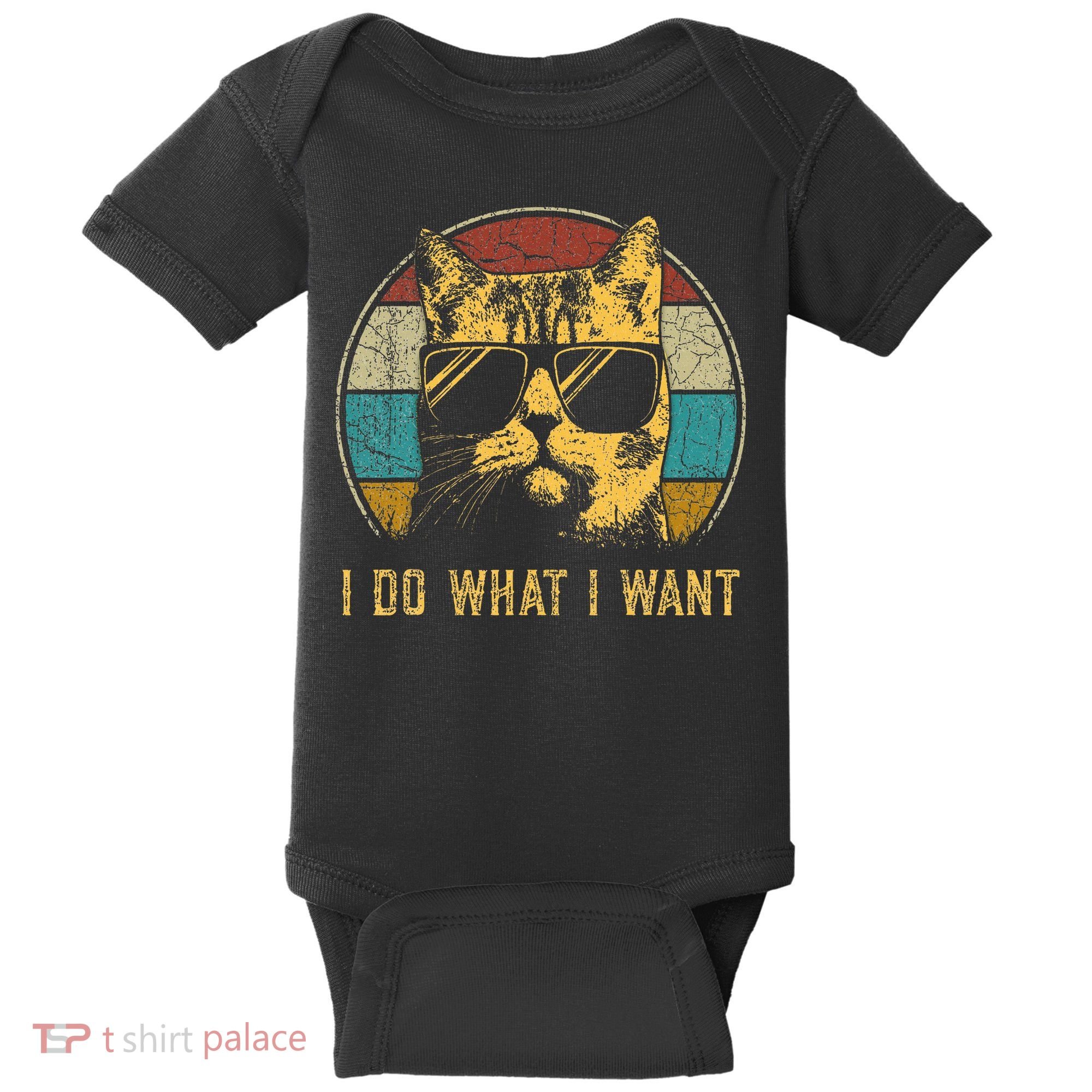 Cat Themed Funny I Do What I Want Cat Baby Bodysuit
