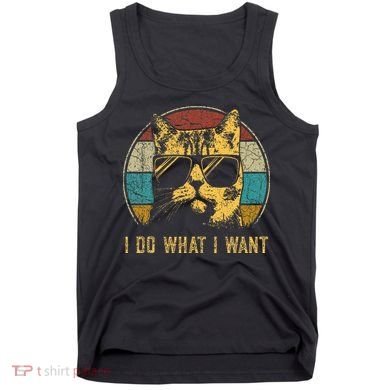 Cat Themed Funny I Do What I Want Cat Tank Top