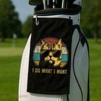 Cat Themed Funny I Do What I Want Cat Golf Towel thumb 2