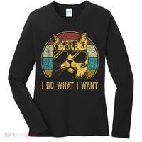 Cat Themed Funny I Do What I Want Cat Women's Long Sleeve Shirt thumb 0