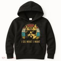 Cat Themed Funny I Do What I Want Cat Kids Hoodie thumb 0