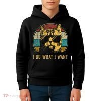 Cat Themed Funny I Do What I Want Cat Kids Hoodie thumb 4