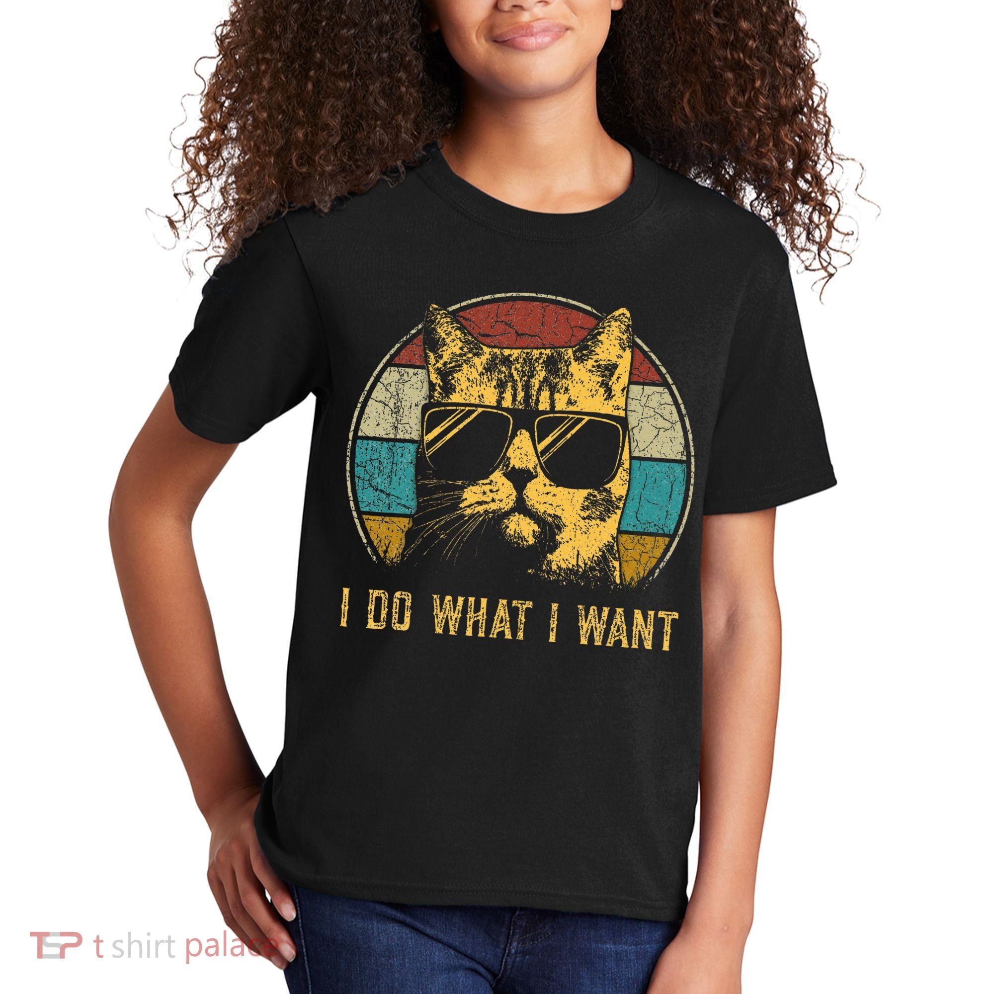 Cat Themed Funny I Do What I Want Cat Kids T-Shirt
