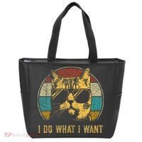 Cat Themed Funny I Do What I Want Cat Tote Bag thumb 0
