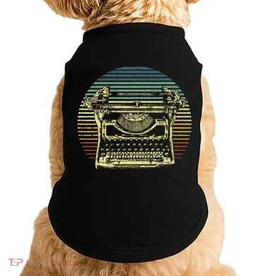 Cool Typewriter For Author Writer Keyboard Doggie Tank