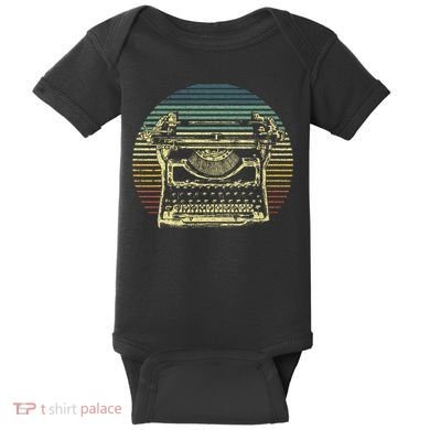 Cool Typewriter For Author Writer Keyboard Baby Bodysuit