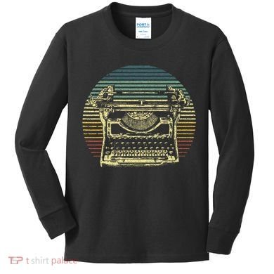 Cool Typewriter For Author Writer Keyboard Kids Long Sleeve Shirt
