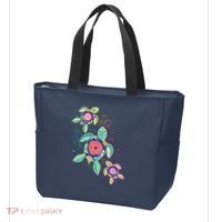 Cute Tropical Flower Ocean Sea Turtles Tote Bag thumb 3