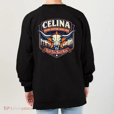Celina Texas Front & Back Women's Sweatshirt back