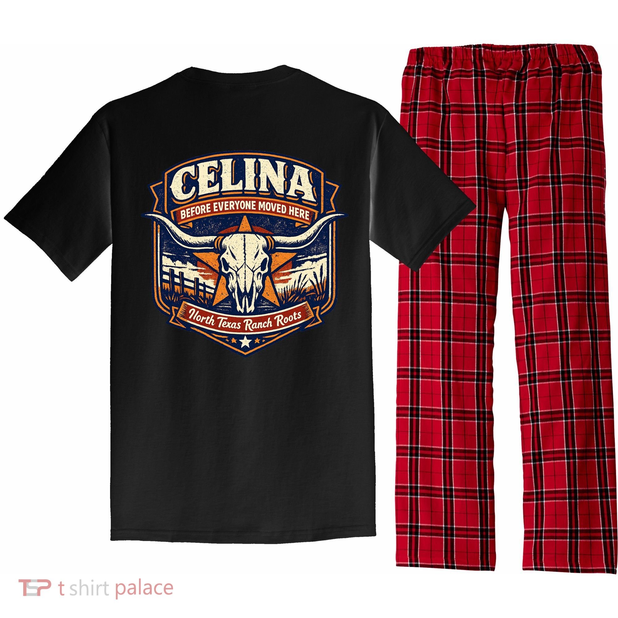 Celina Texas Front & Back Pajama Set