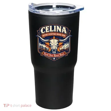 Celina Texas Front & Back Tumbler back