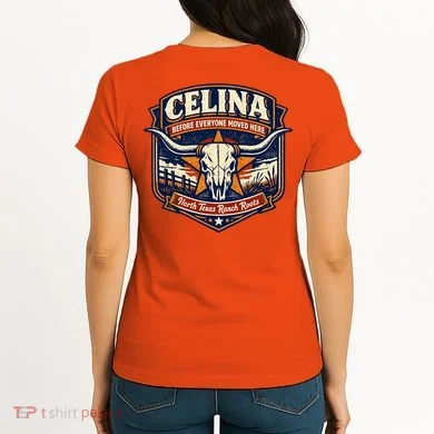 Celina Texas Front & Back Women's T-Shirt back